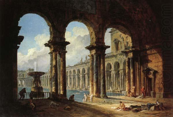 Ancient Runis Serving as a Public Bath, ROBERT, Hubert